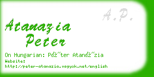 atanazia peter business card